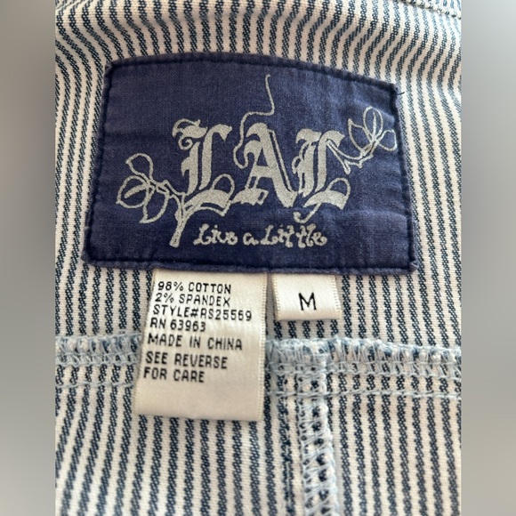 LAL live a Little pin strip denim jacket - Picture 3 of 4